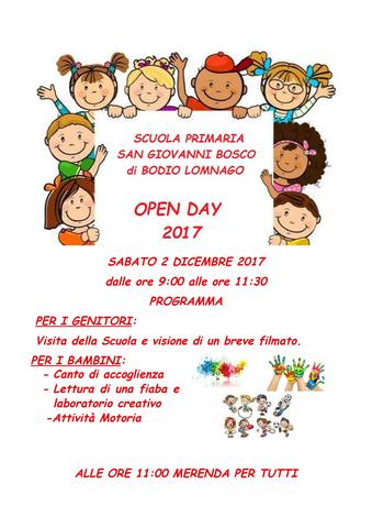 Open Day - Scuola Primaria San Giovanni Bosco di Bodio Lomnago